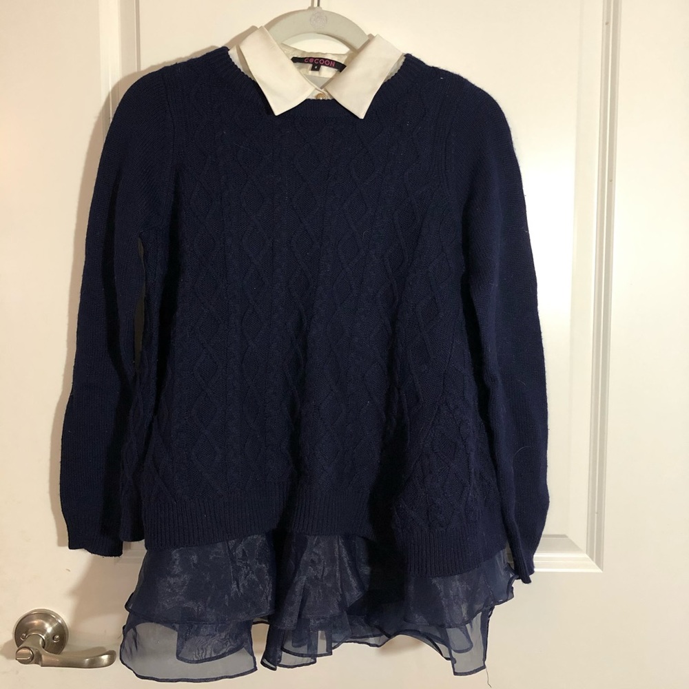 Two-piece wide end sweater